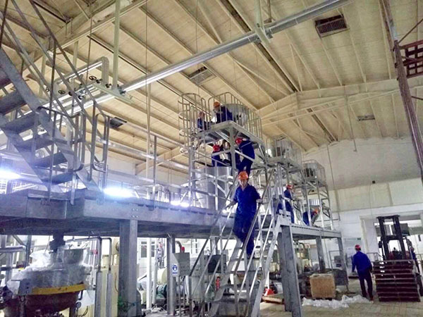 食品卫生级钢构平台建造