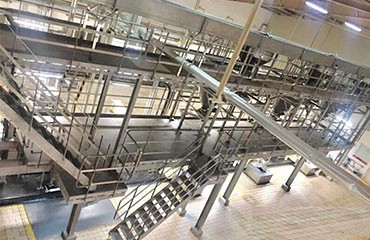 食品卫生级钢构平台建造